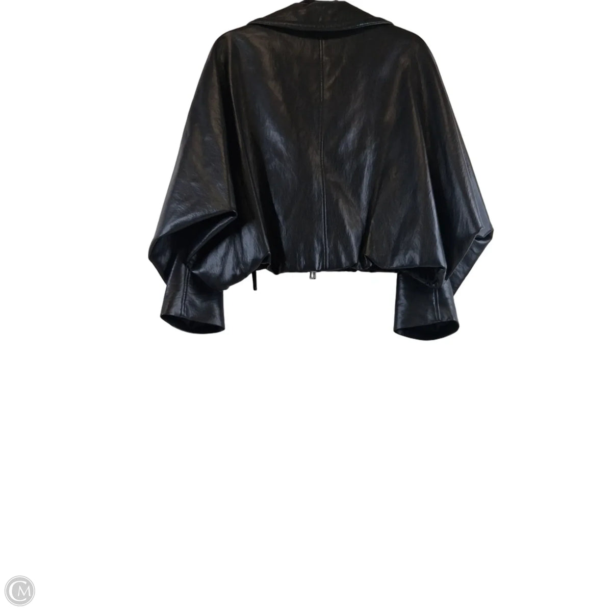 Jacket Moto By Clothes Mentor In Black, Size: S