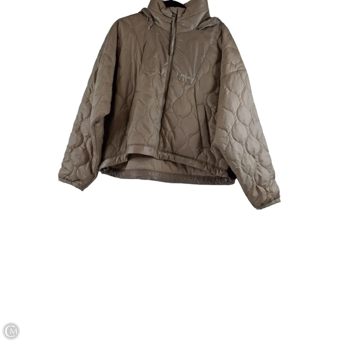 Jacket Puffer & Quilted By Rlx In Tan, Size: M