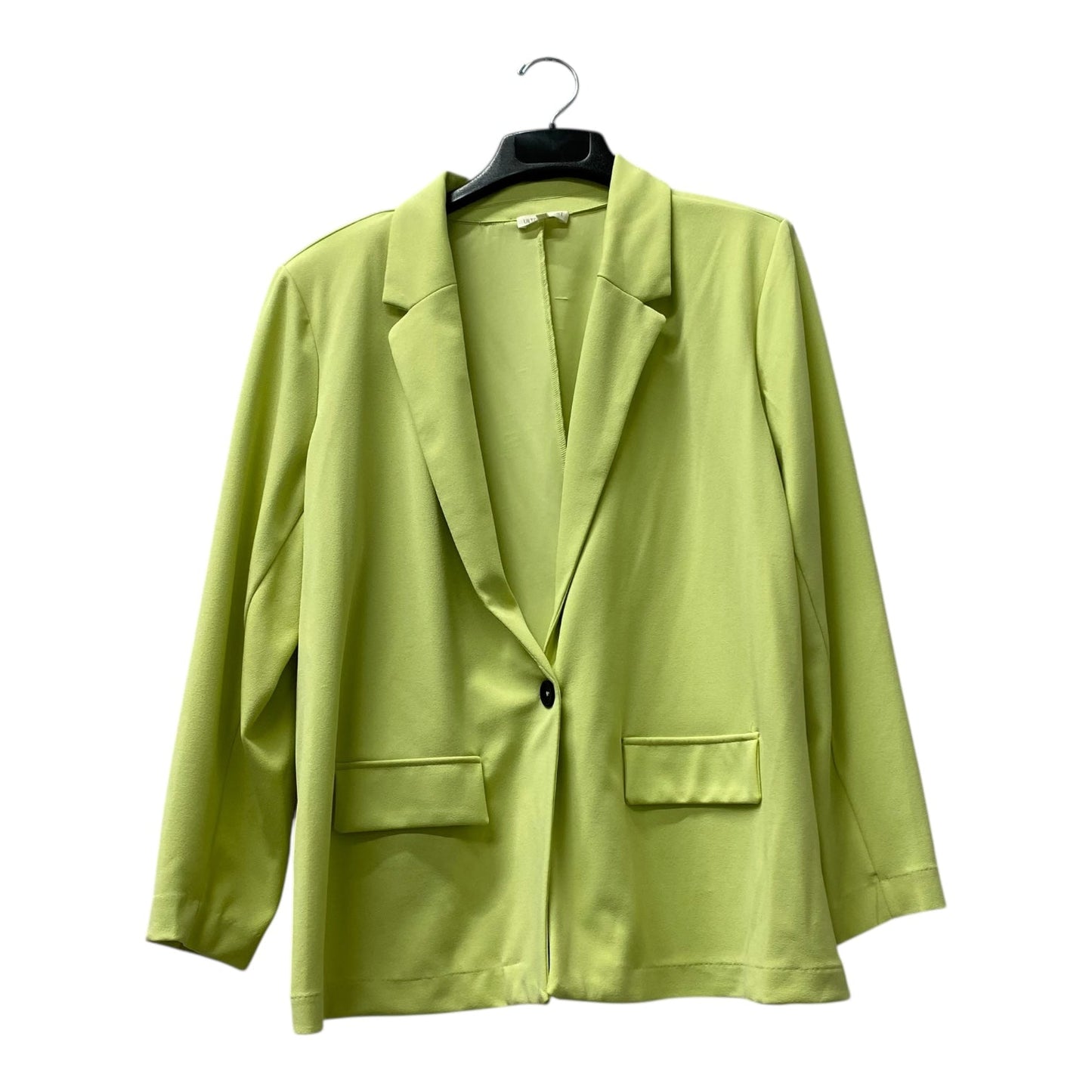 Blazer By Ultra Flirt In Green, Size:1X