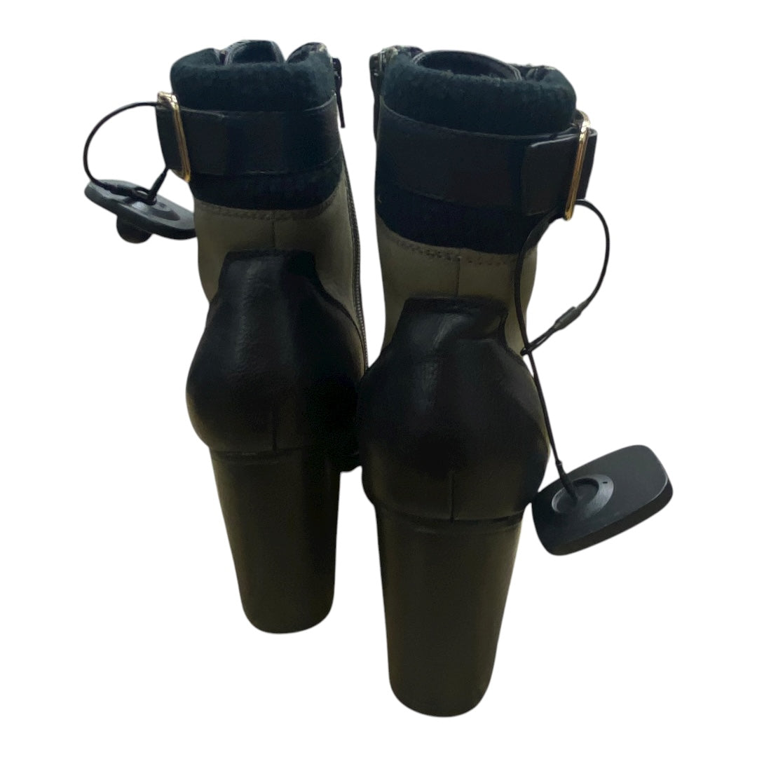 Boots Ankle Heels By Apt 9 In Black & Green, Size:7.5