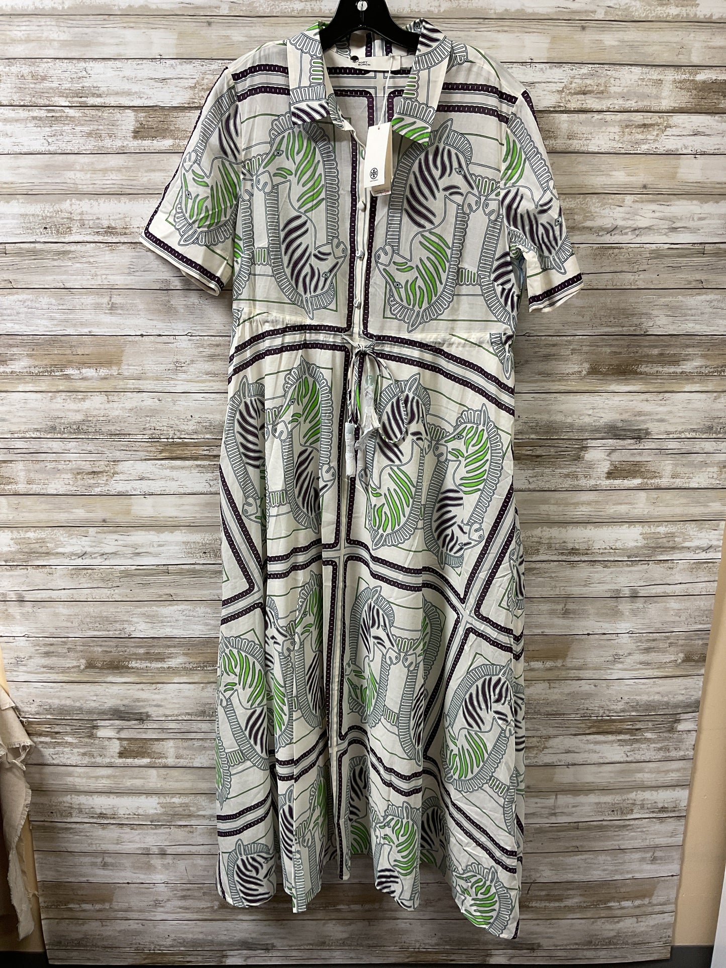 Dress Designer By Tory Burch In Purple & White, Size:L