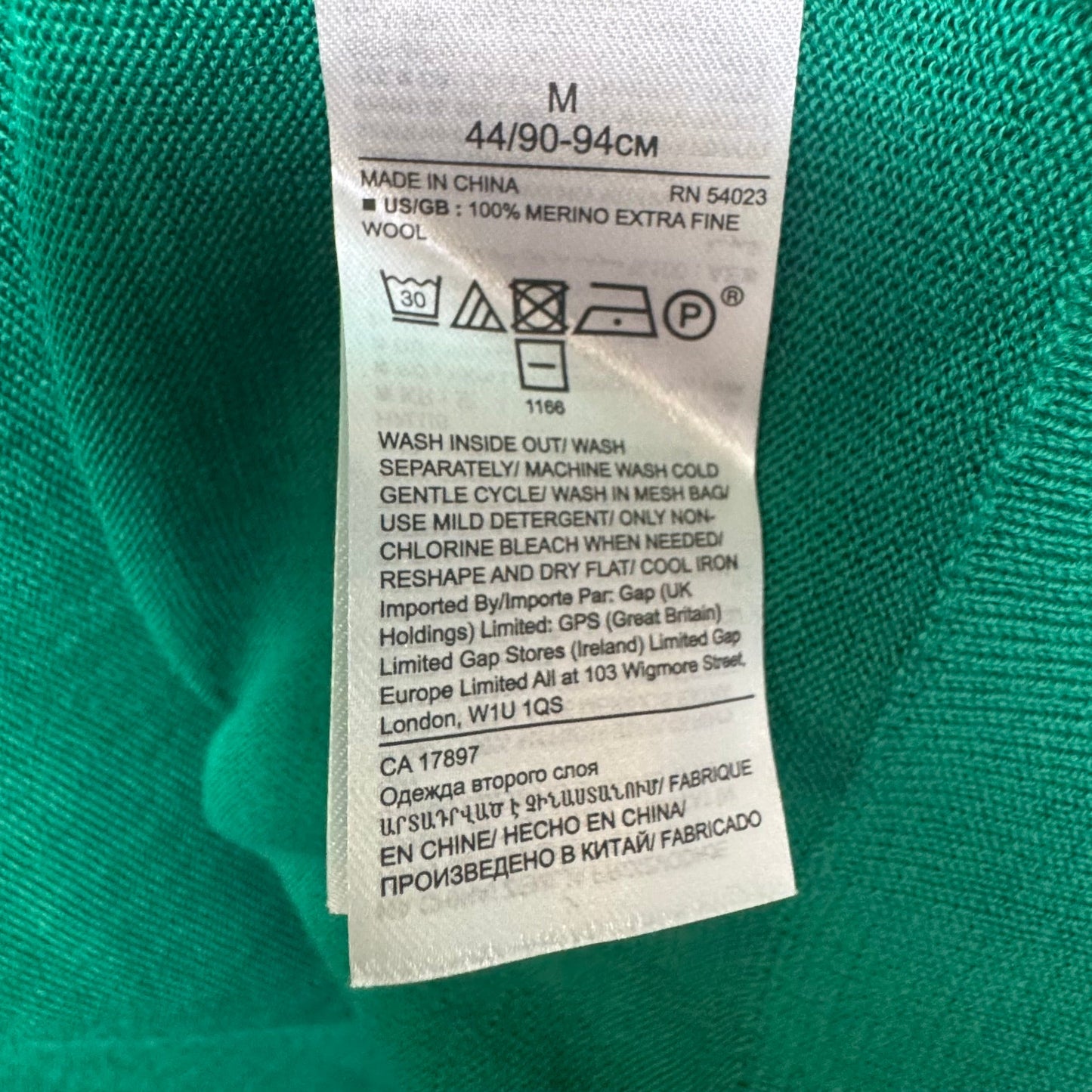 Merino Wool Sweater By Banana Republic In Green, Size: M