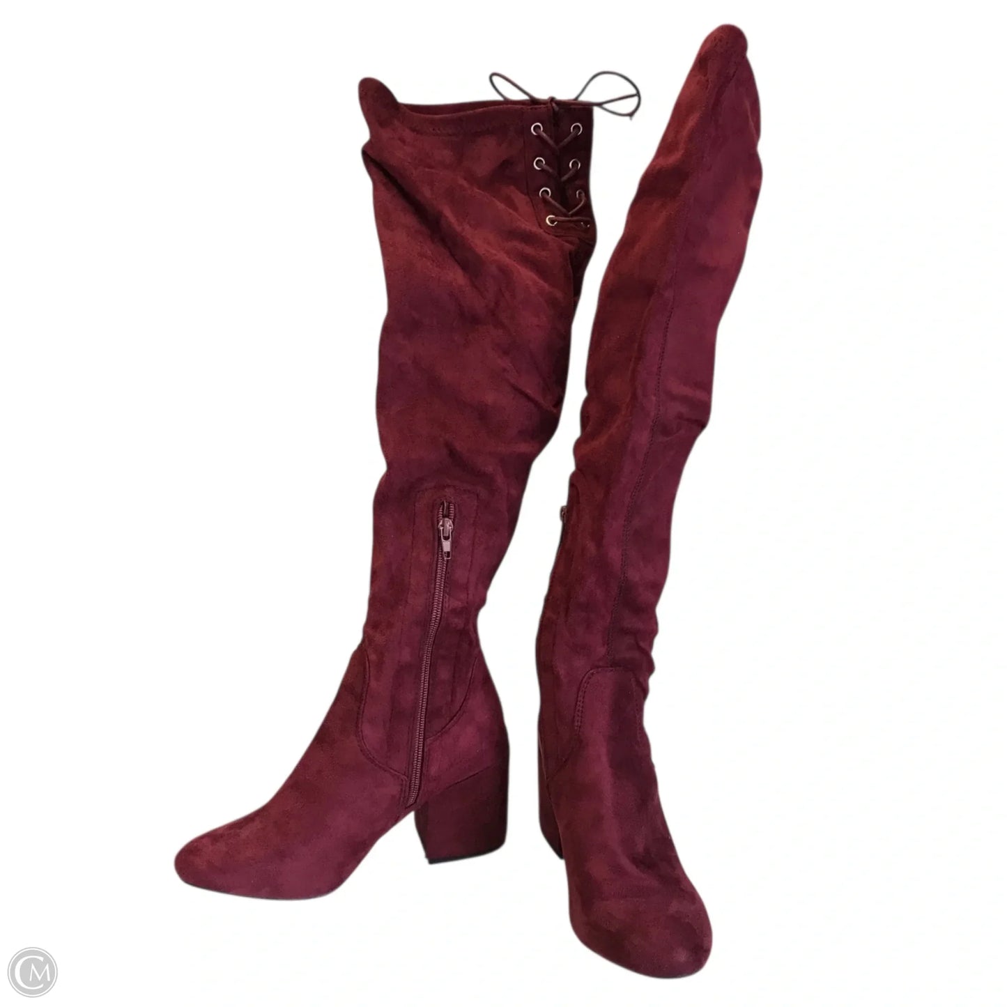 Boots Over-the-knee Heels By Wild Diva In Red, Size: 6.5