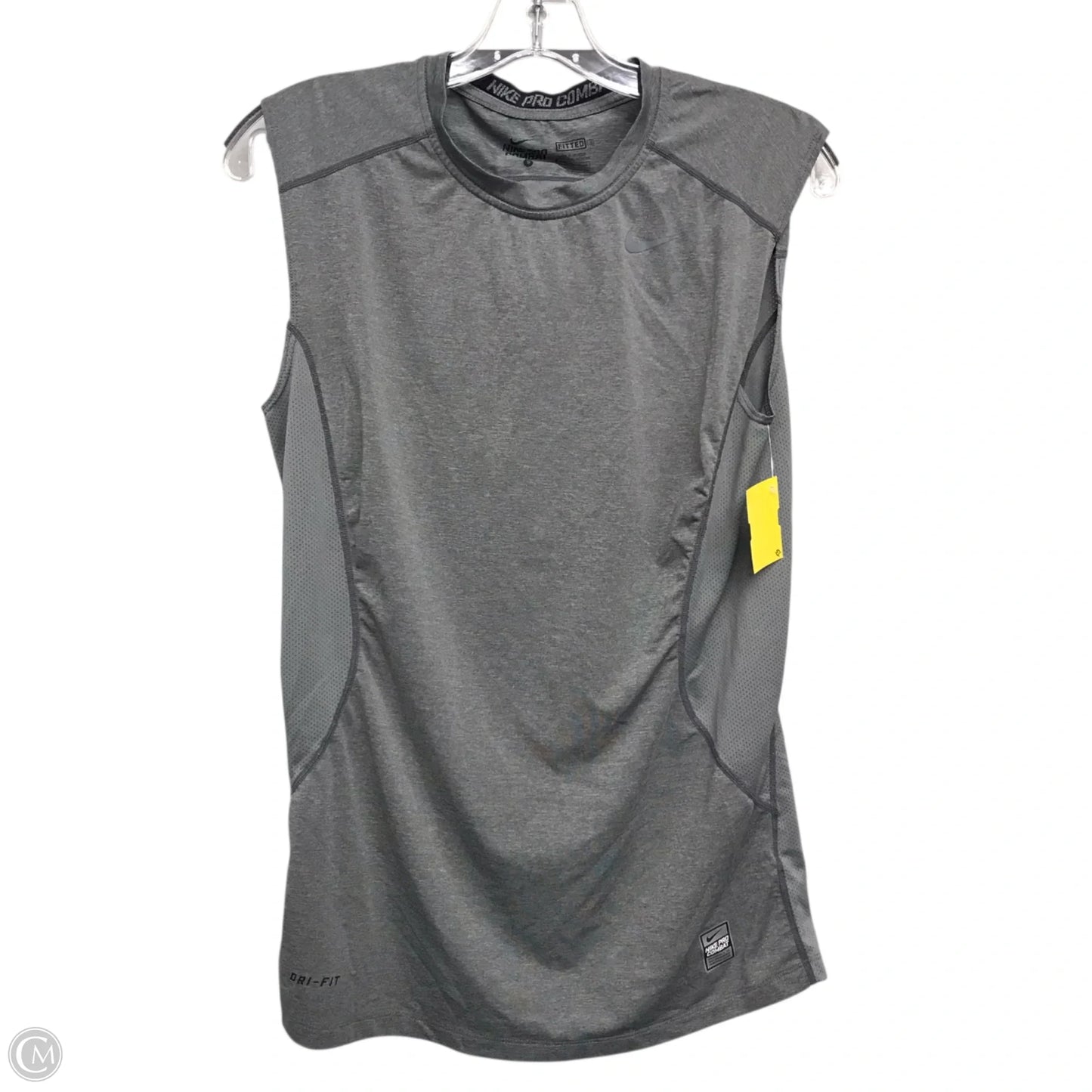 Athletic Tank Top By Nike Apparel In Grey, Size: S