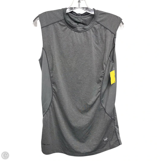 Athletic Tank Top By Nike Apparel In Grey, Size: S