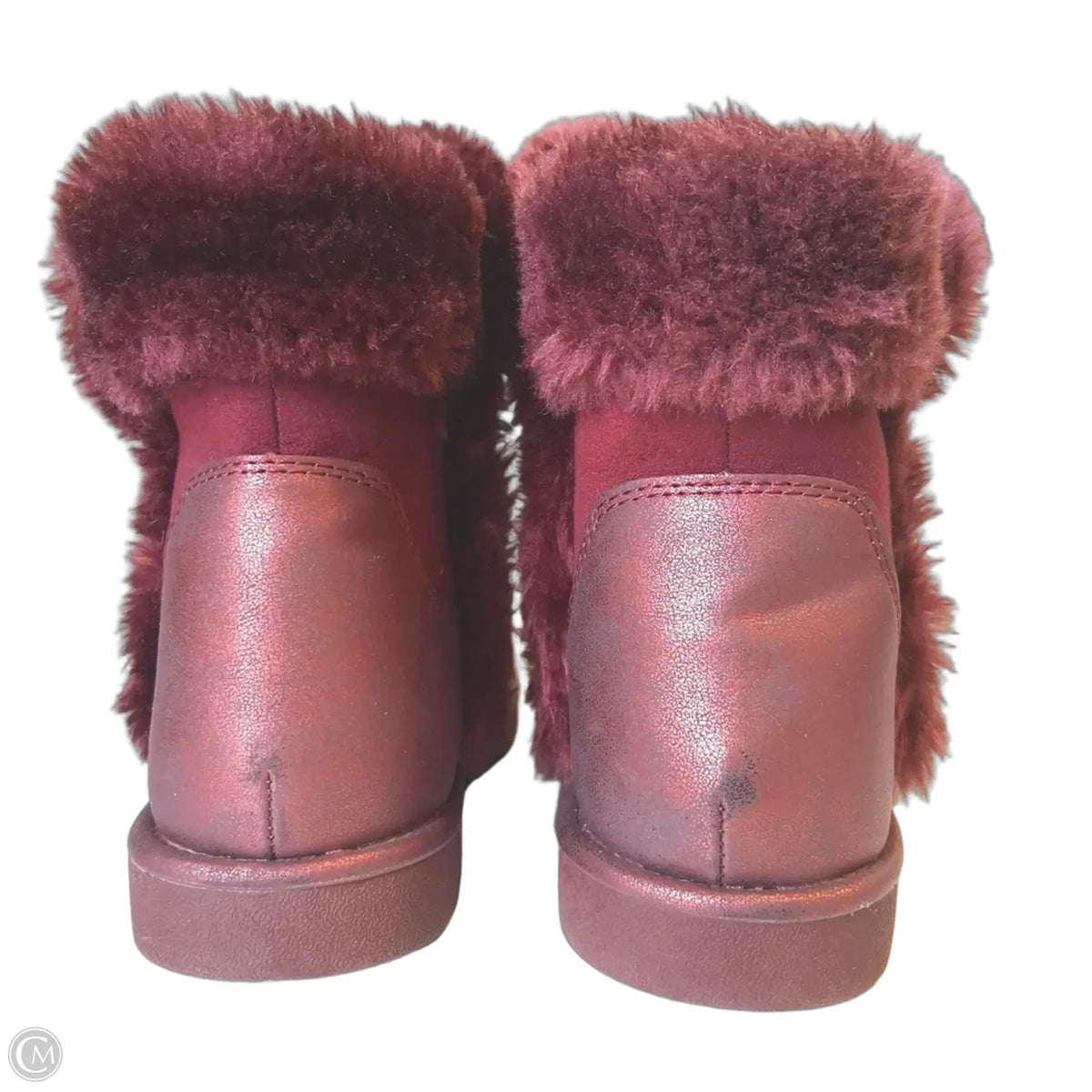 Boots Snow By So In Maroon, Size: 7.5