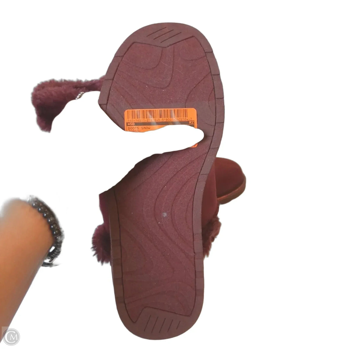 Boots Snow By So In Maroon, Size: 7.5