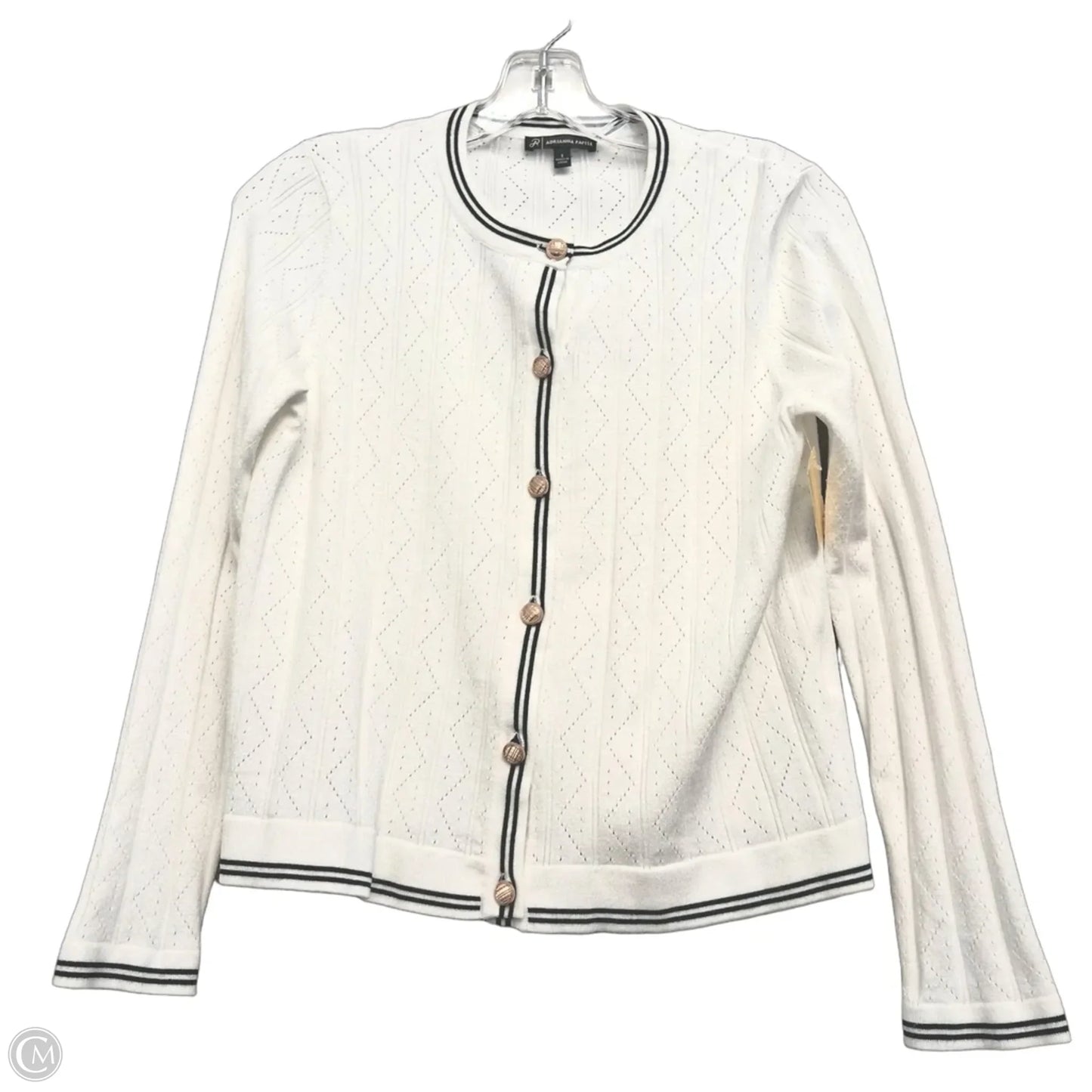 Sweater Cardigan By Adrianna Papell In White, Size: S