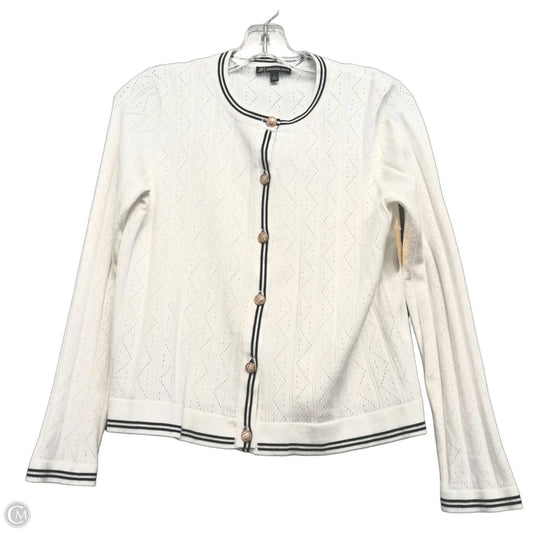 Sweater Cardigan By Adrianna Papell In White, Size: S