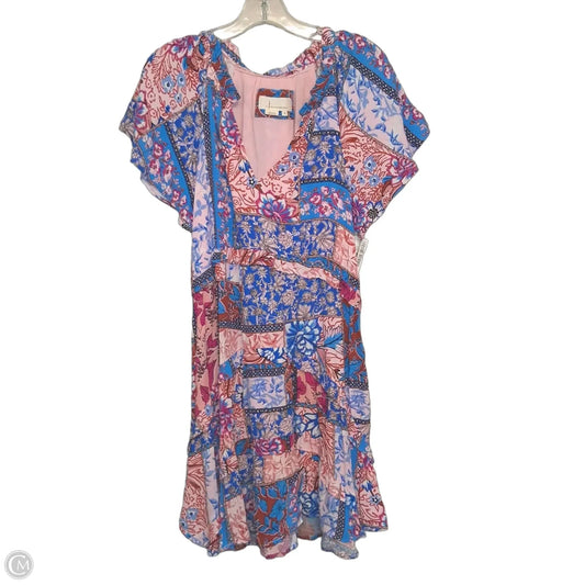 Dress Casual Short By Anthropologie In Blue & Pink, Size: Xs