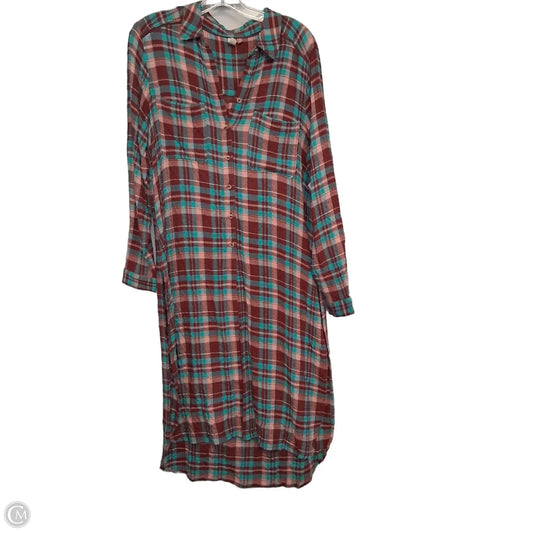 Tunic Long Sleeve By Pilcro In Blue & Orange, Size: S