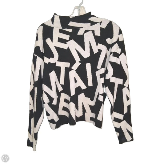 Sweater By Maeve In Black & Cream, Size: Xs