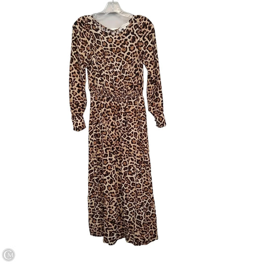 Dress Casual Midi By Loft In Animal Print, Size: Xs