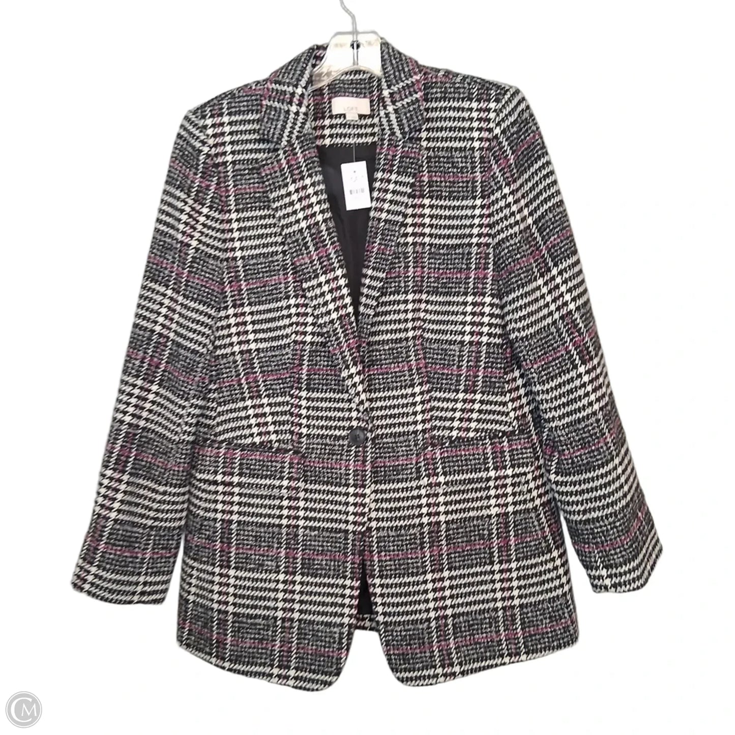 Blazer By Loft In Black & Cream, Size: S