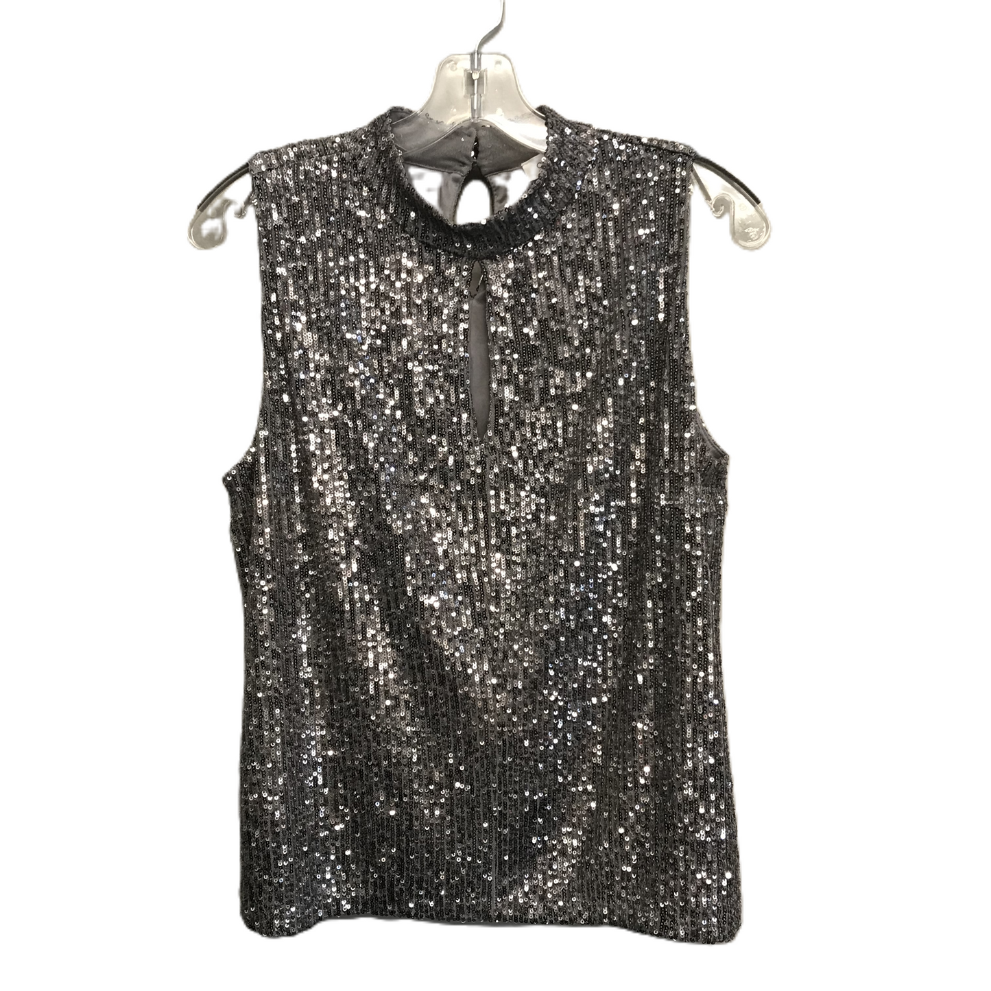 Silver Top Sleeveless By Calvin Klein, Size: M