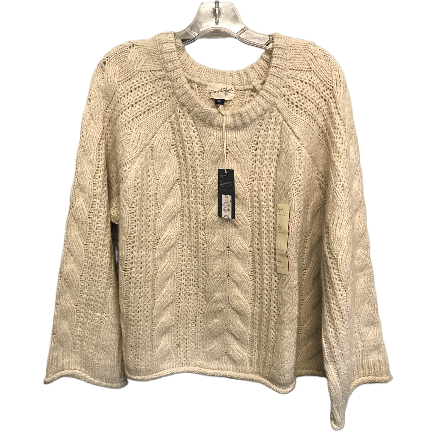 Beige Sweater By Universal Thread, Size: 1x