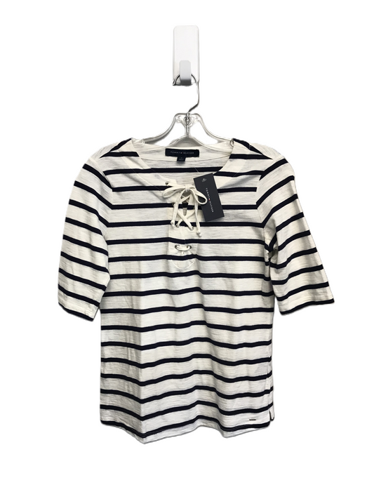 Blue & White Top Short Sleeve By Tommy Hilfiger, Size: M