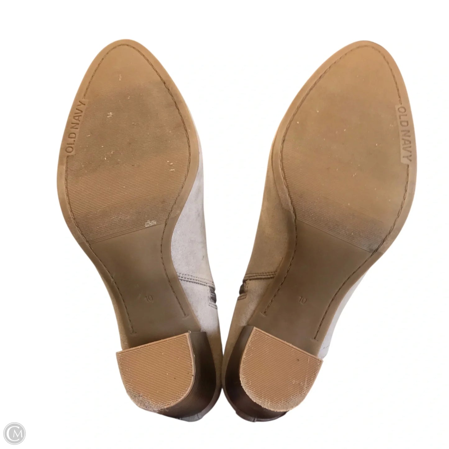 Boots Ankle Heels By Old Navy In Beige, Size: 10