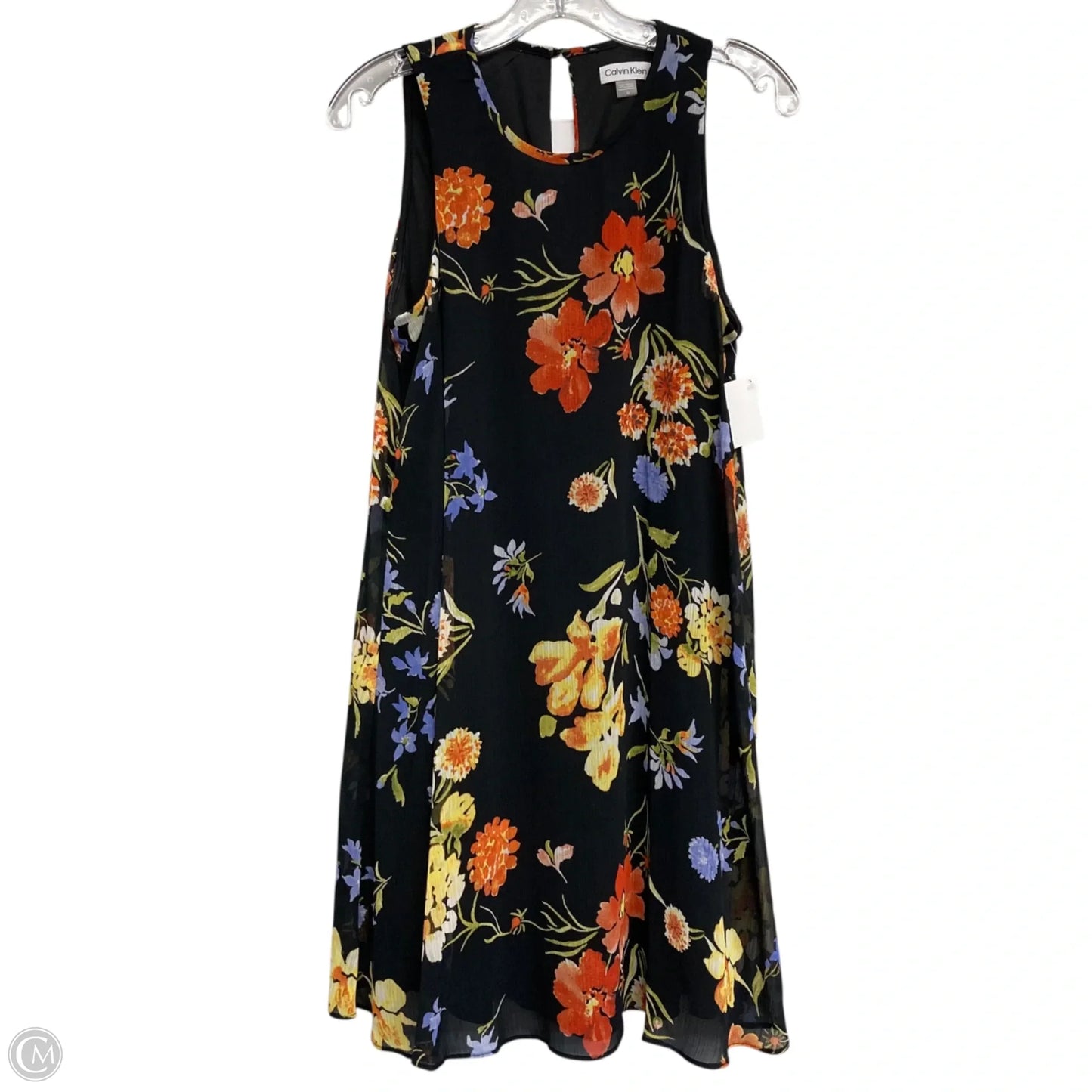 Dress Casual Short By Calvin Klein In Floral Print, Size: M