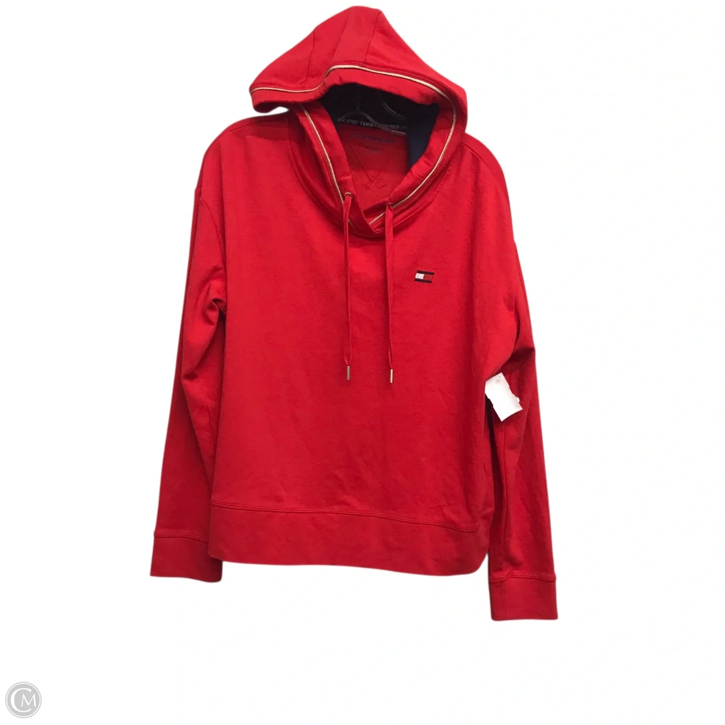 Sweatshirt Hoodie By Tommy Hilfiger In Red, Size: Xl