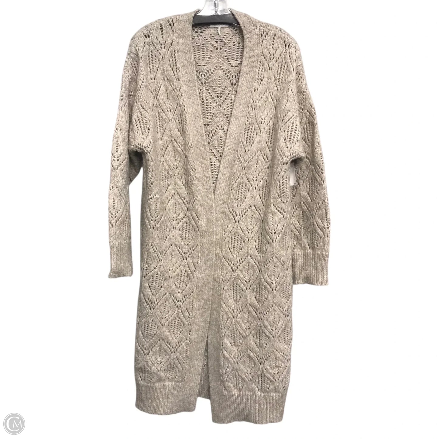 Sweater Cardigan By Stitchdrop  In Beige, Size: M