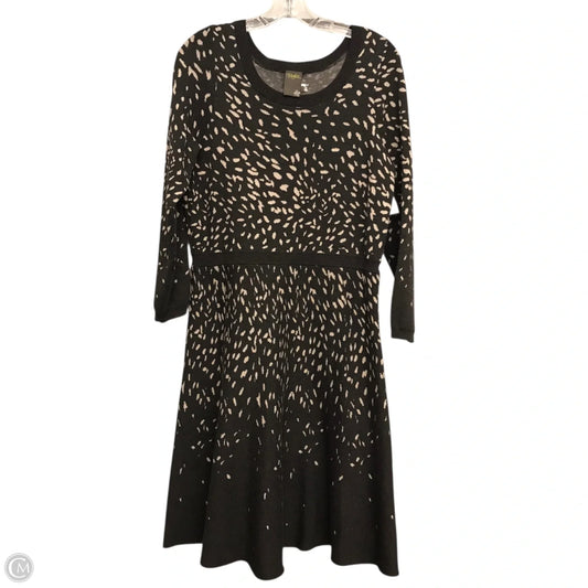 Dress Sweater By Taylor In Grey & White, Size: 1x