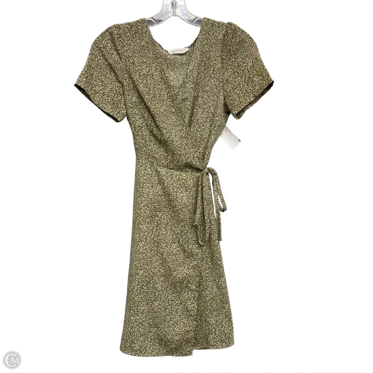 Dress Casual Short By Charlior In Green & White, Size: S