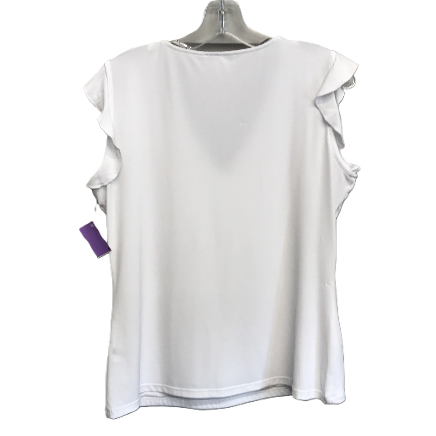 White Top Short Sleeve By Calvin Klein, Size: L