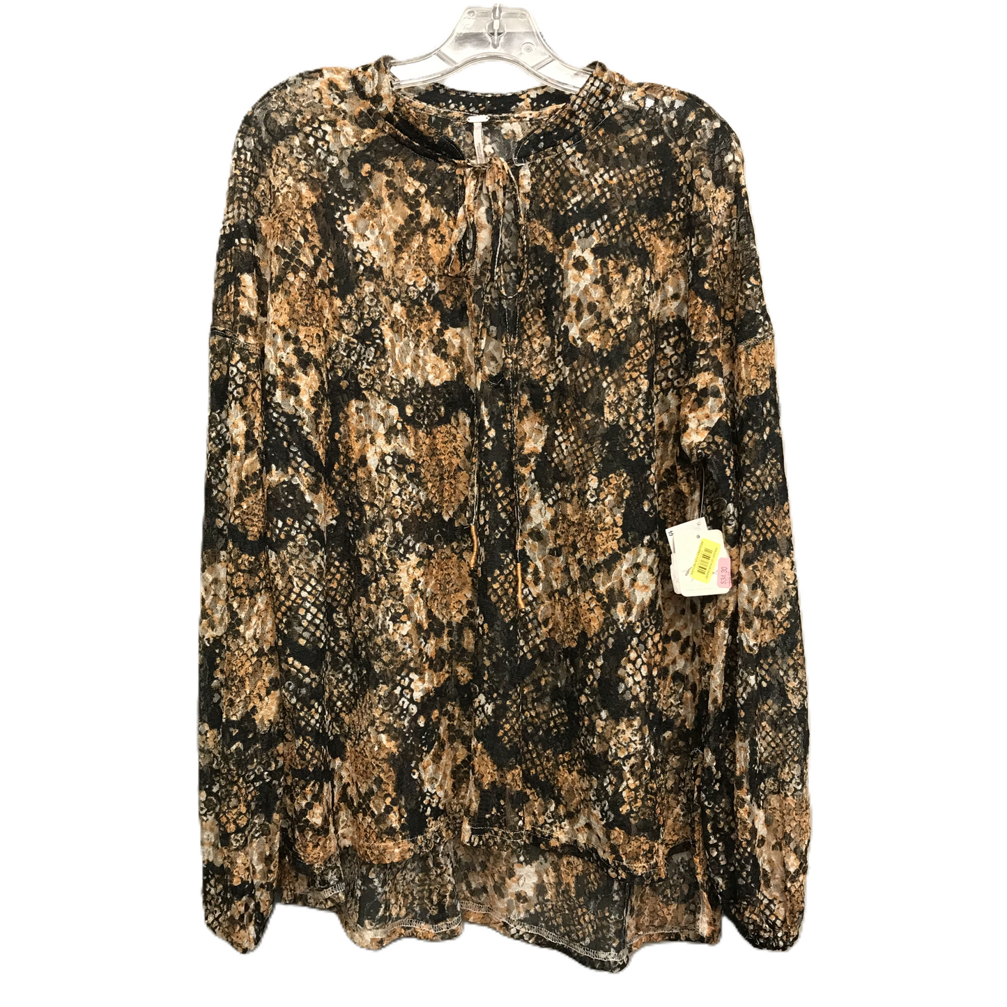 Top Long Sleeve By Free People In Animal Print, Size: S