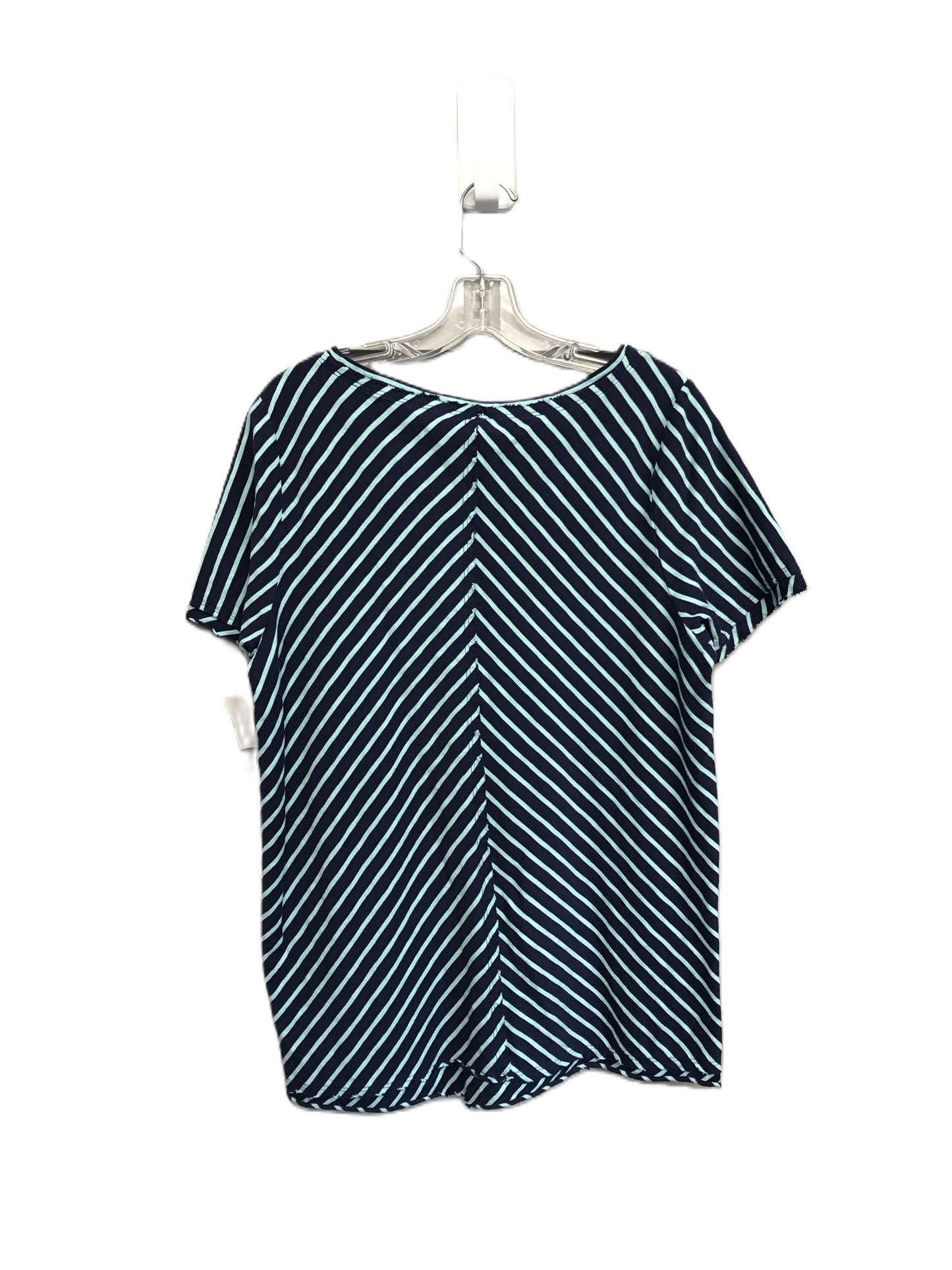 Striped Pattern Top Short Sleeve Basic By Soft Surroundings, Size: L