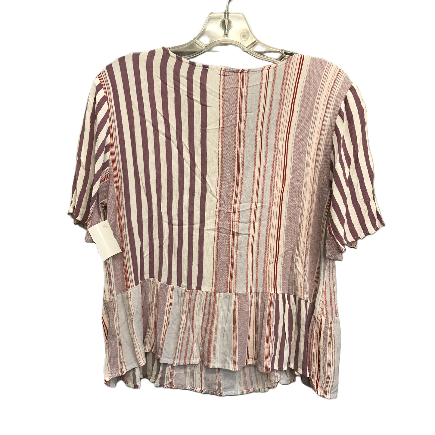 Striped Pattern Top Short Sleeve By Fetch & Co., Size: L