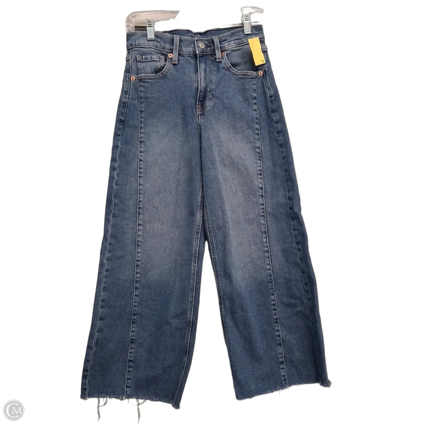 Jeans Wide Leg By Gap In Blue Denim, Size: 0