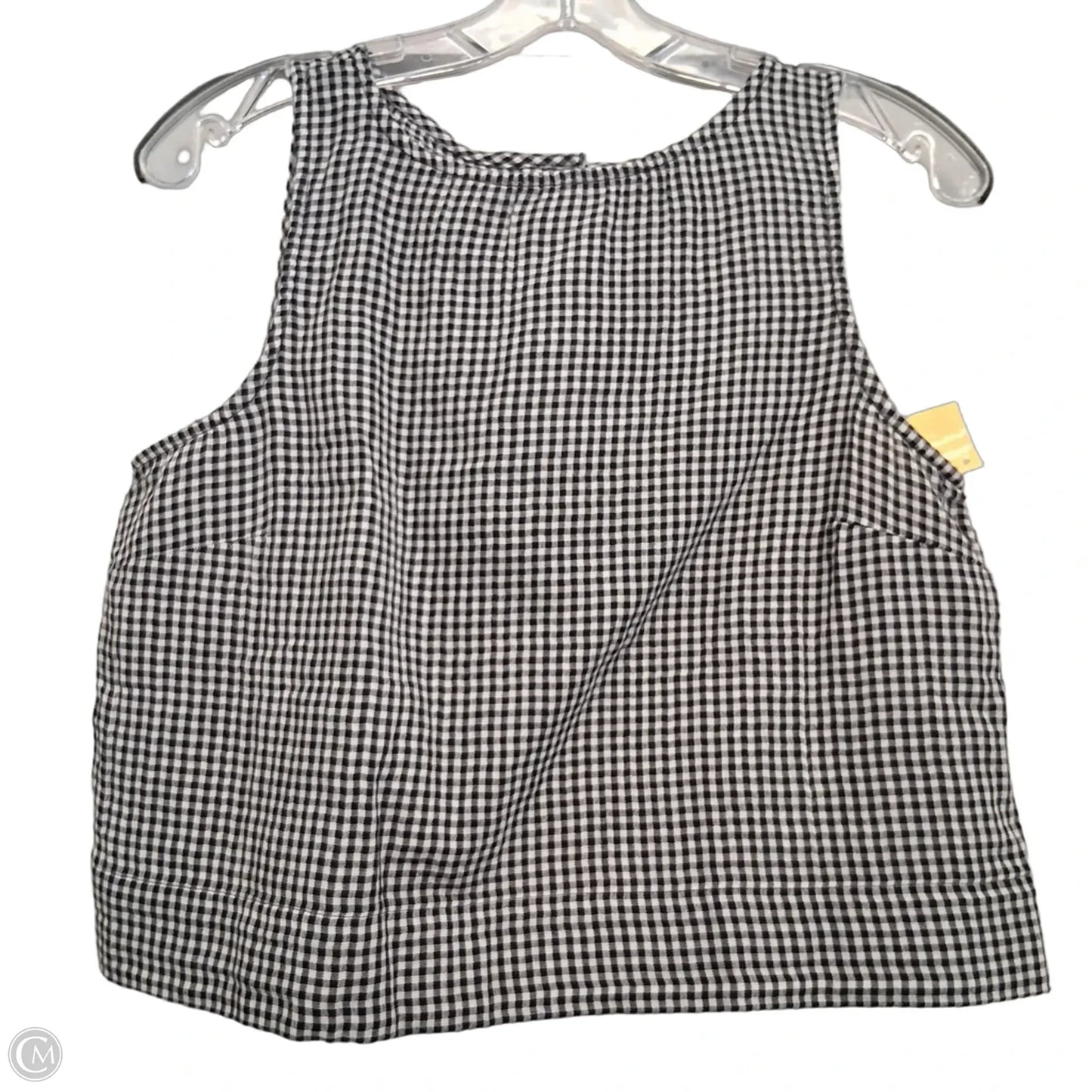 Top Sleeveless By Gap In Checkered Pattern, Size: S