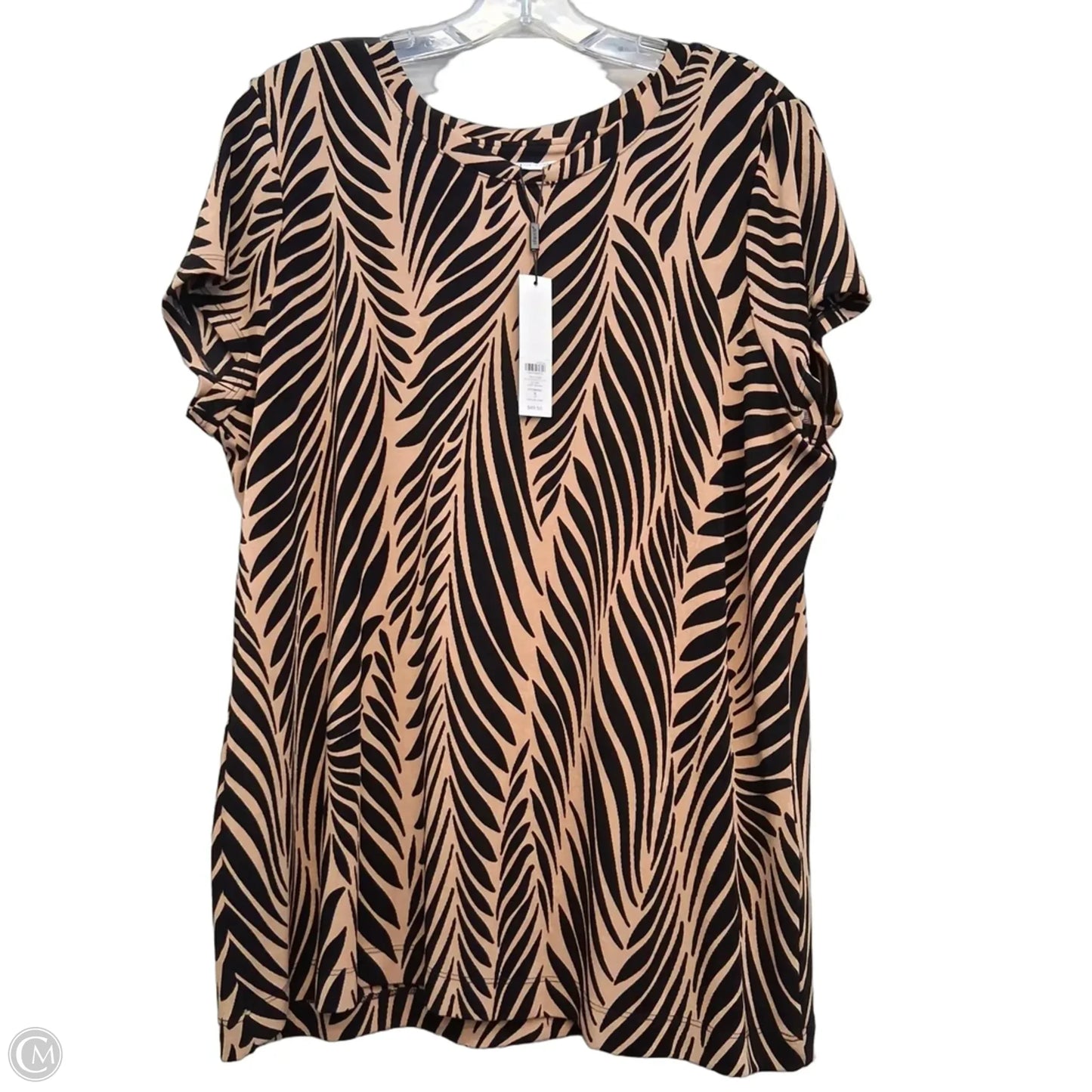 Top Short Sleeve By Chicos In Animal Print, Size: Xl