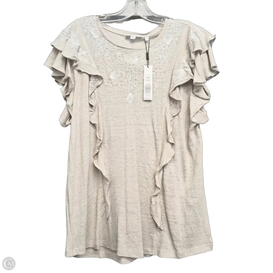 Top Sleeveless By Chicos In Beige, Size: L