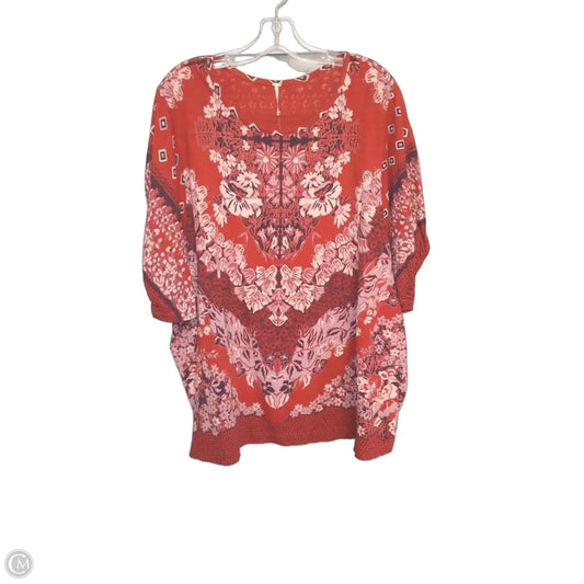 Top Short Sleeve By Free People In Orange, Size: Xl