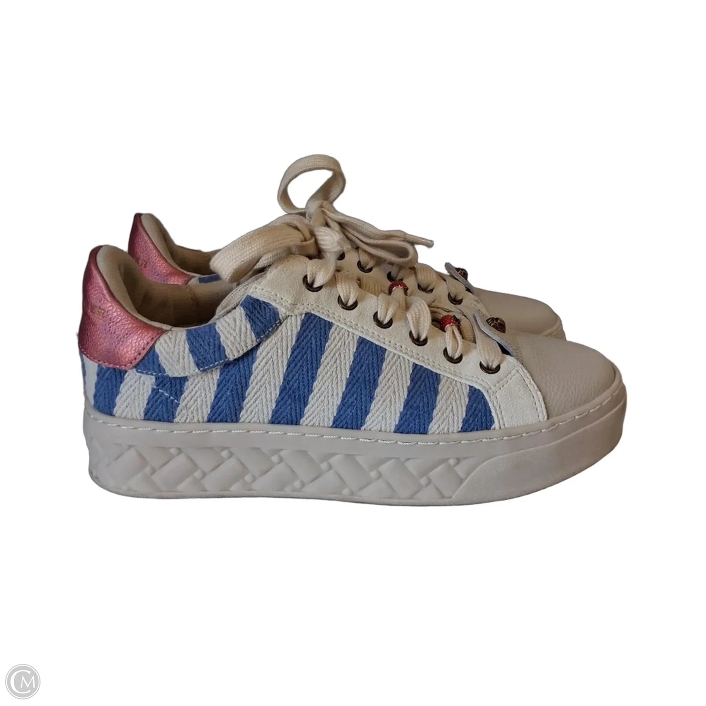 Shoes Designer By Kurt Geiger In Blue & White, Size: 5.5