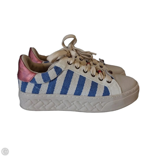 Shoes Designer By Kurt Geiger In Blue & White, Size: 5.5