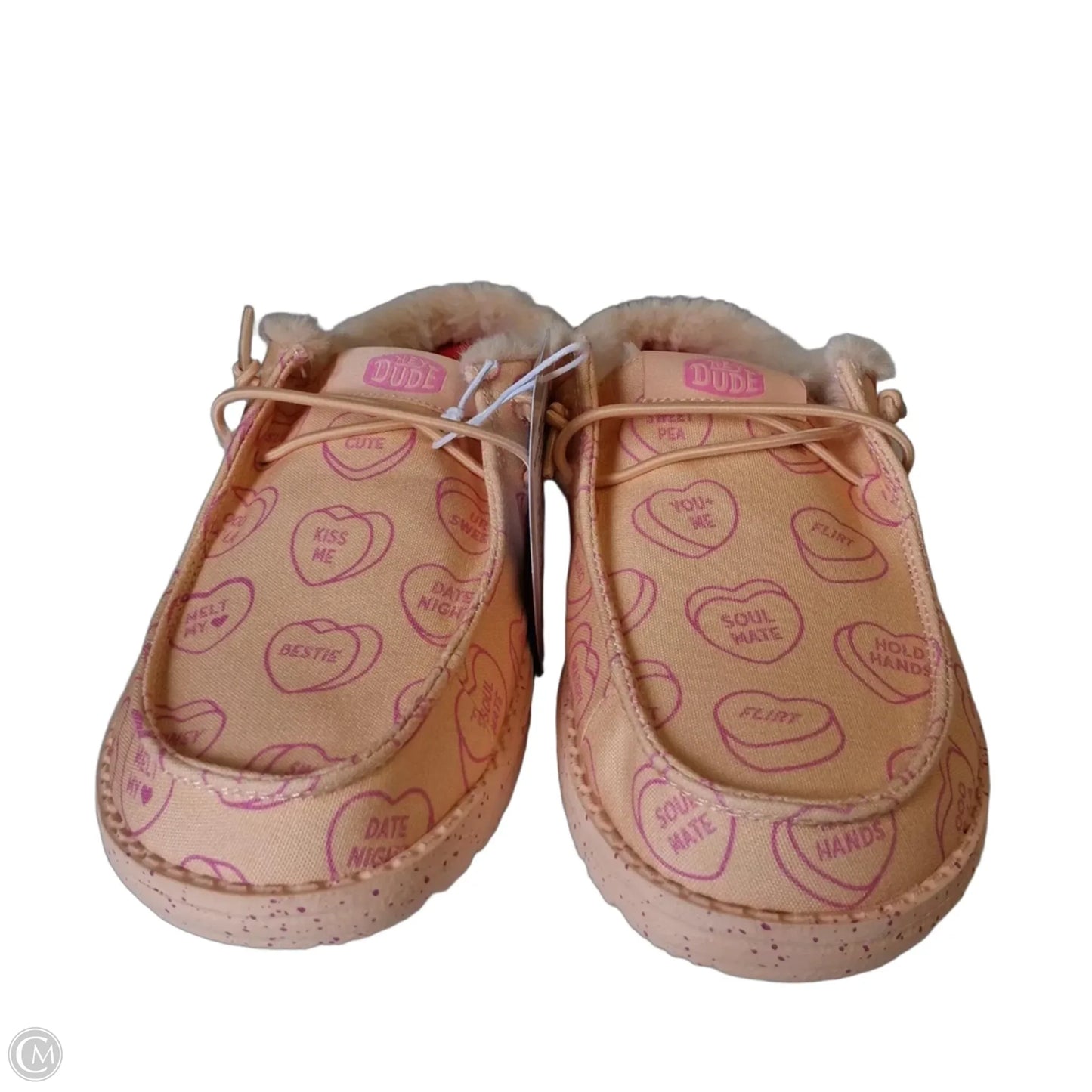 Shoes Flat By Hey Dude In Peach, Size: 8