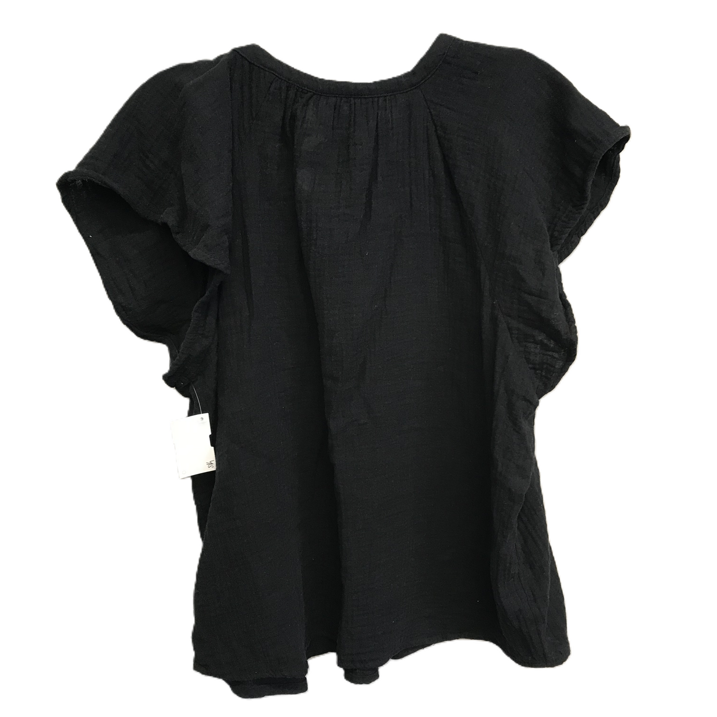 Black Top Short Sleeve By Universal Thread, Size: L