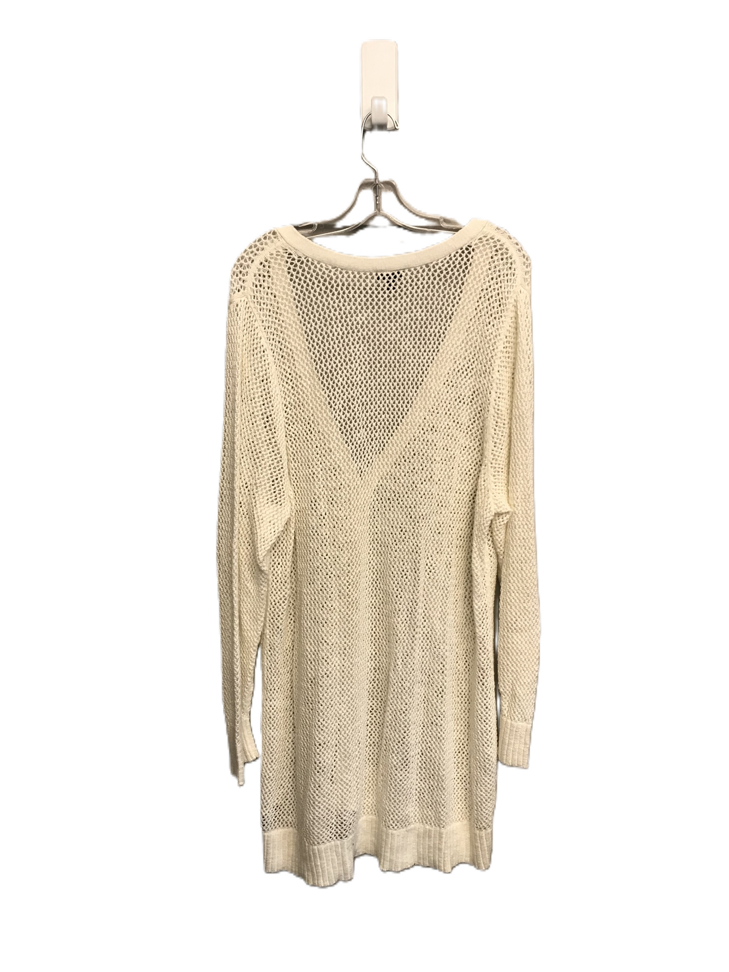 White Sweater Cardigan By Torrid, Size: 4x