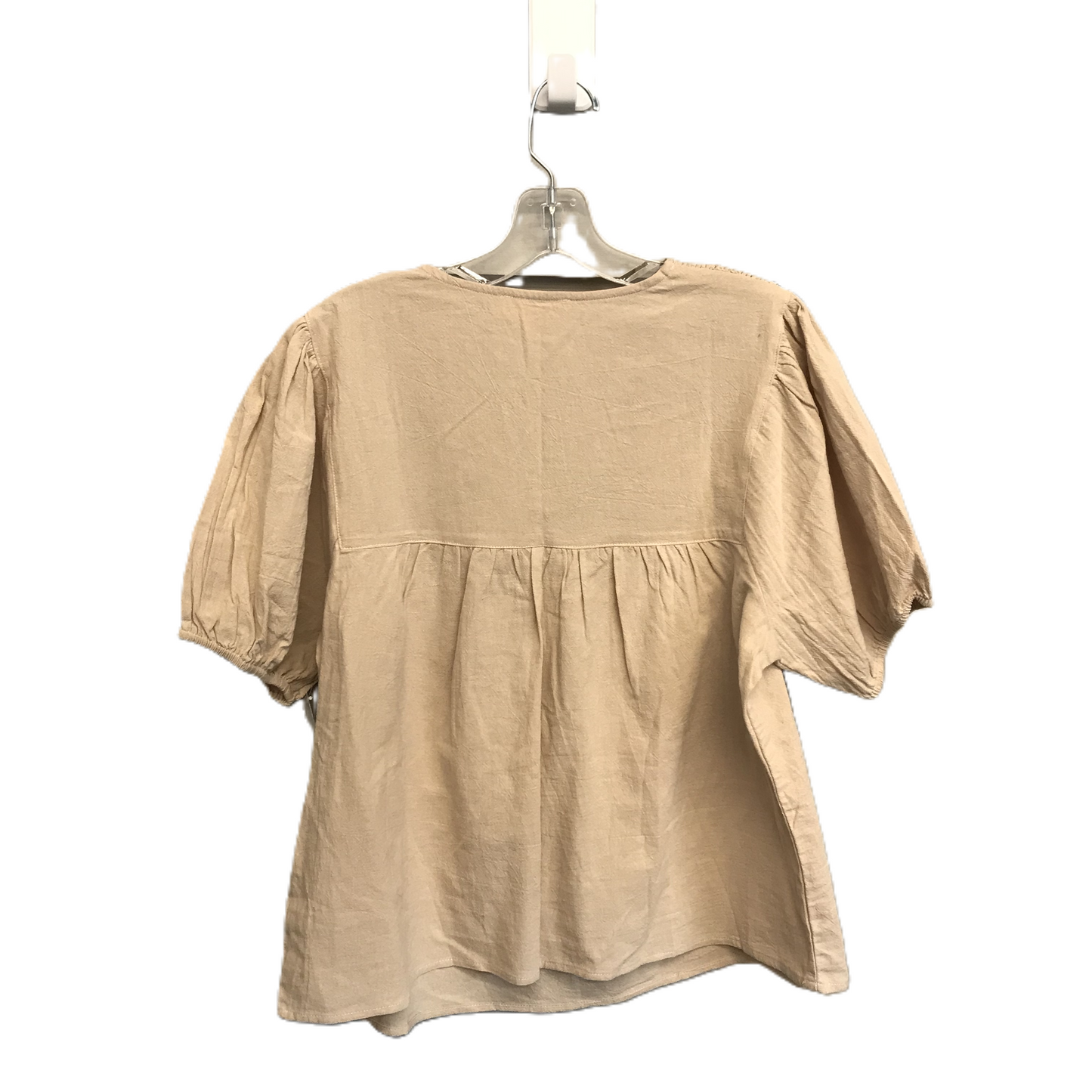 Beige Top Short Sleeve By Lovely Melody, Size: M