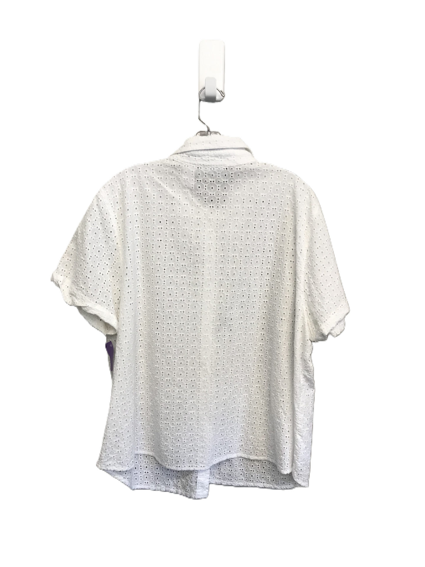 White Top Short Sleeve By Alfred Dunner, Size: 1x