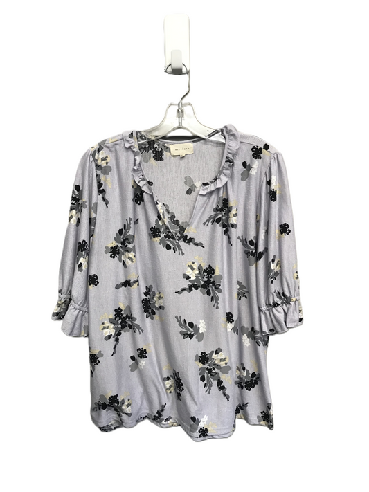 Floral Print Top Short Sleeve By Melloday, Size: Xl