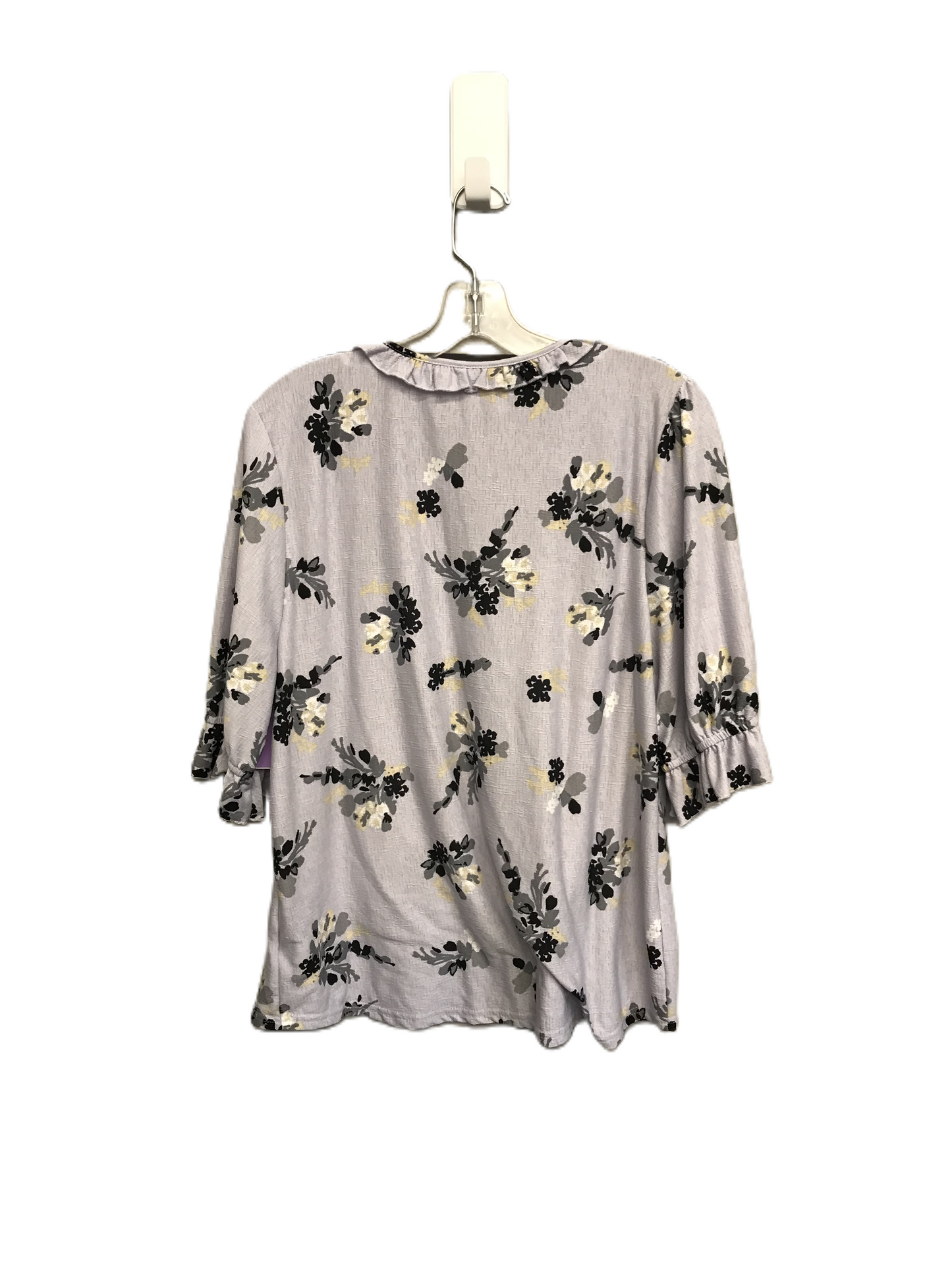 Floral Print Top Short Sleeve By Melloday, Size: Xl