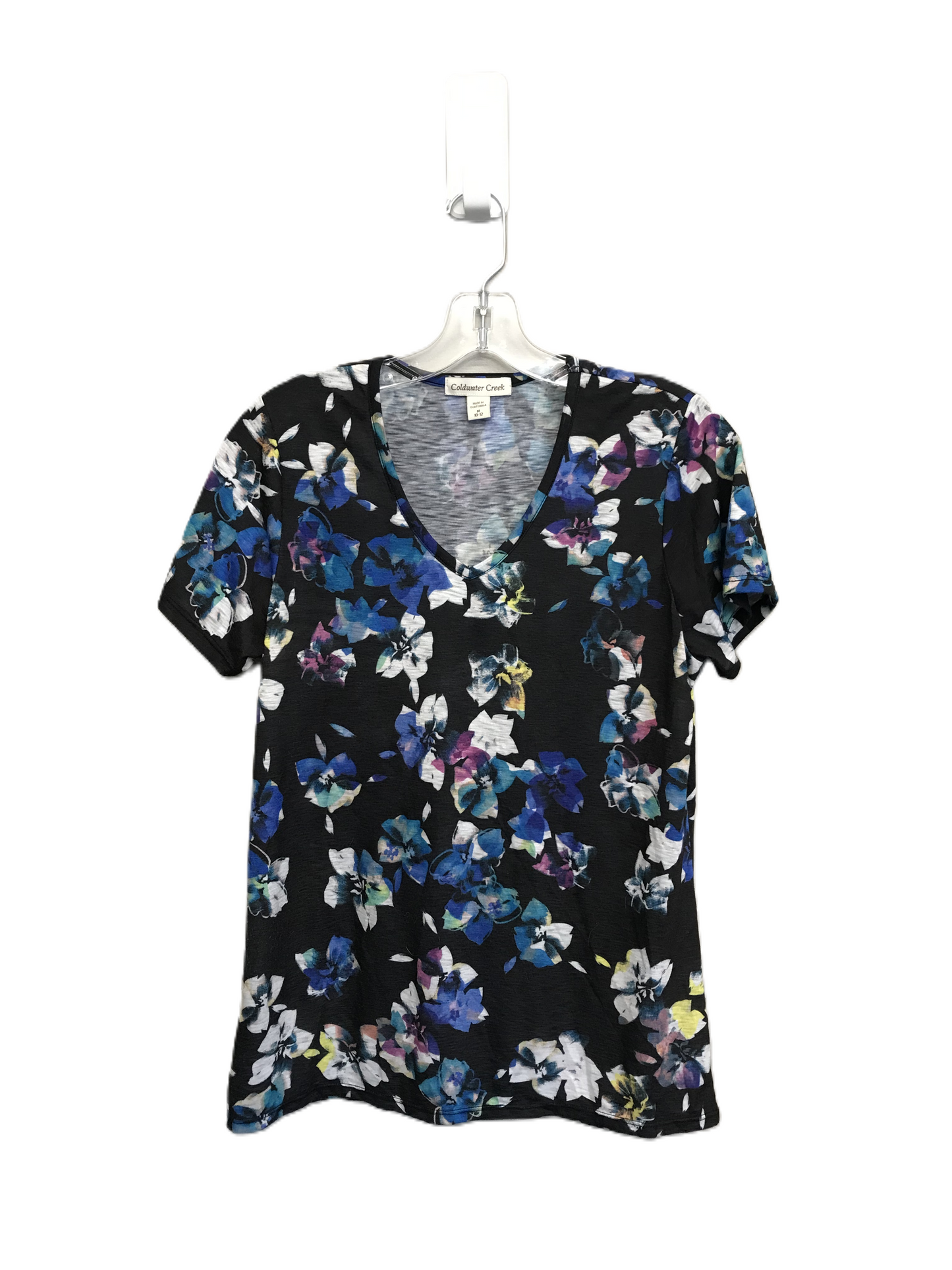 Floral Print Top Short Sleeve By Coldwater Creek, Size: M