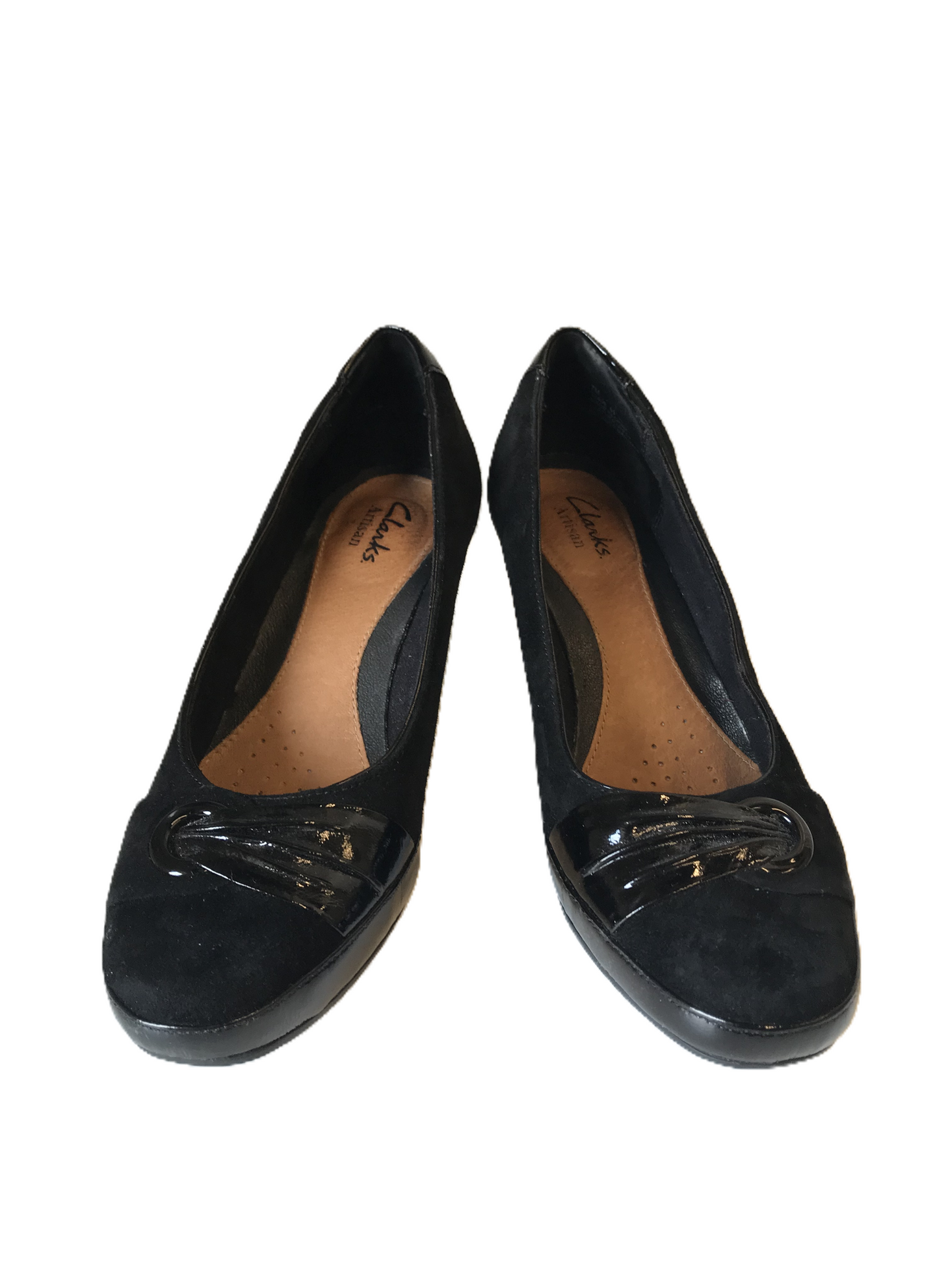 Black Shoes Heels Kitten By Clarks, Size: 7