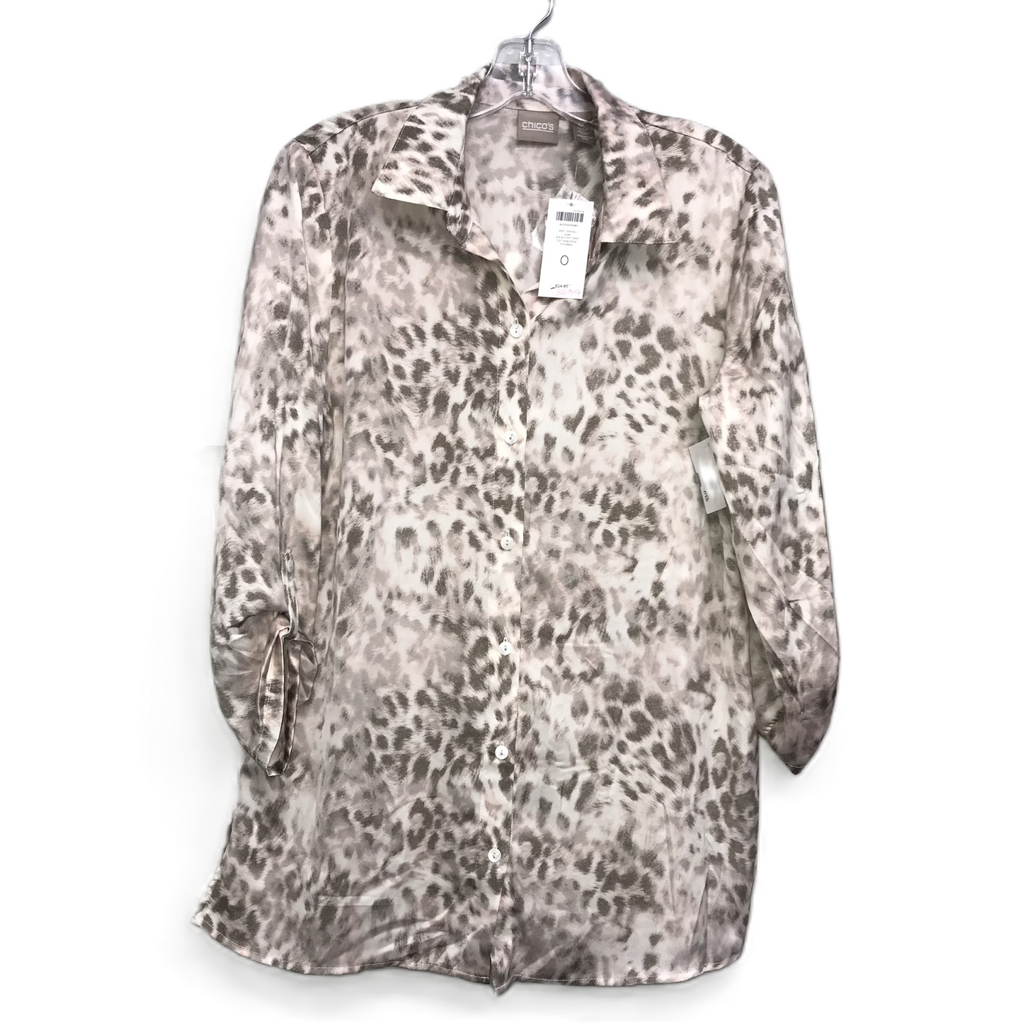 Top Long Sleeve By Chicos In Animal Print, Size: S