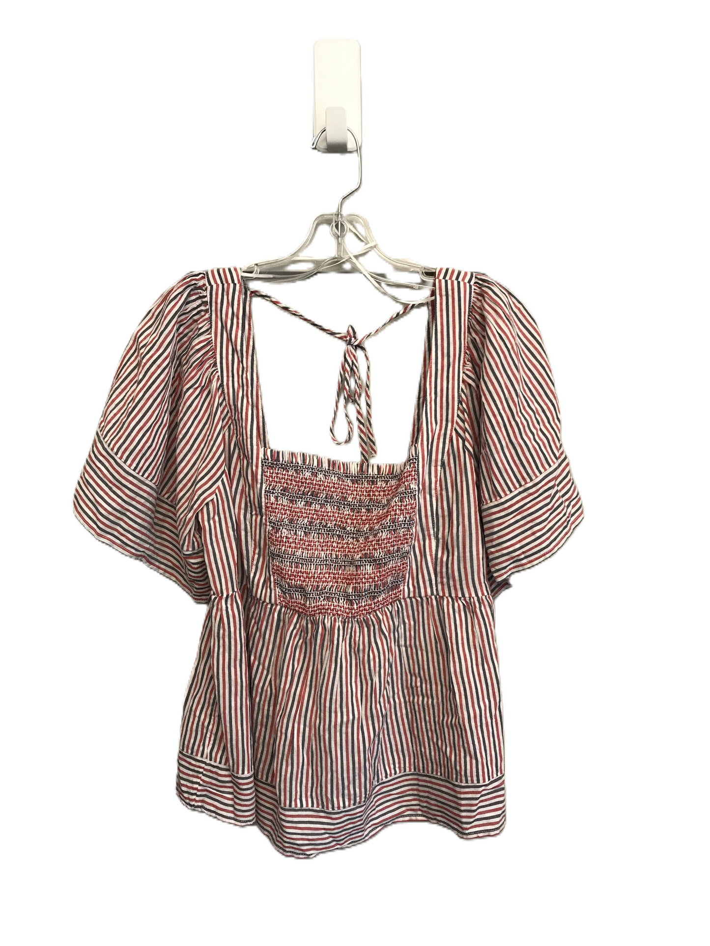 Striped Pattern Top Short Sleeve By Old Navy, Size: L