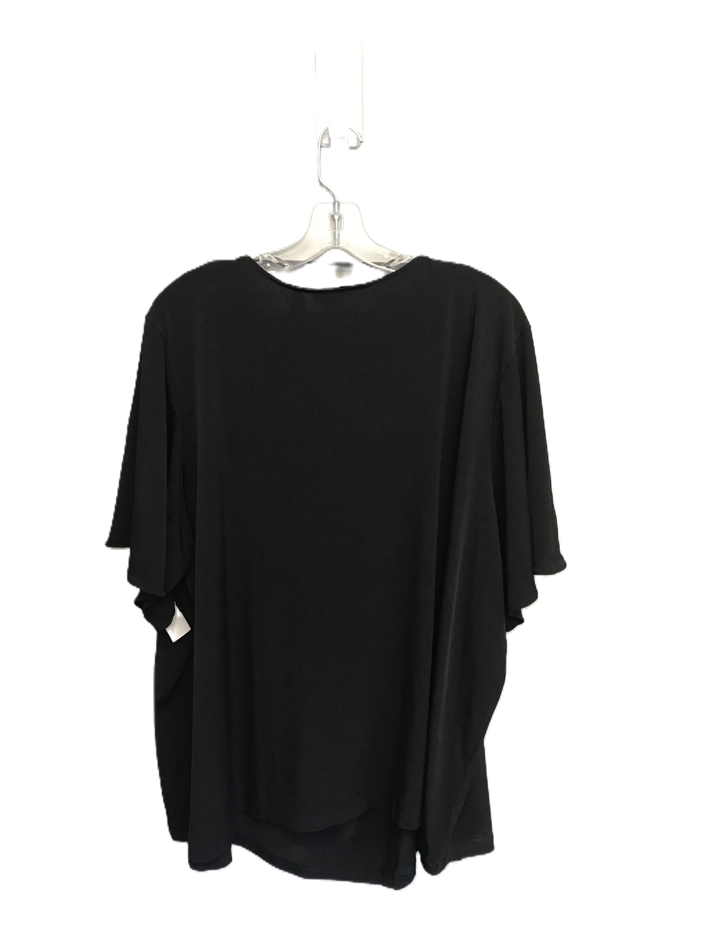 Black Top Short Sleeve By Catherines, Size: 3x